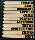 11 Veggie Garden Labels - 3mm Timber